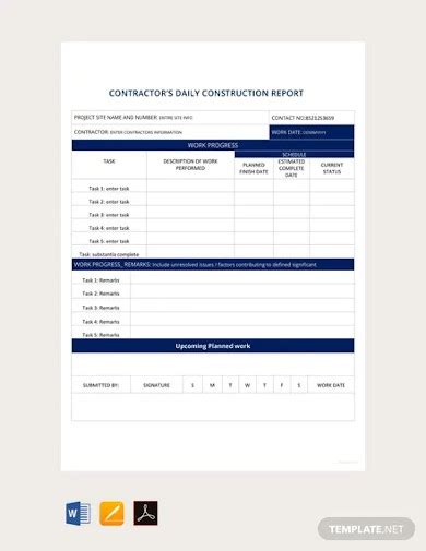 Daily Construction Report 15 Examples Format Pdf Examples
