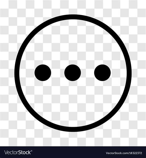 Chat Sign Three Dots Icon Iconic Design Vector Image