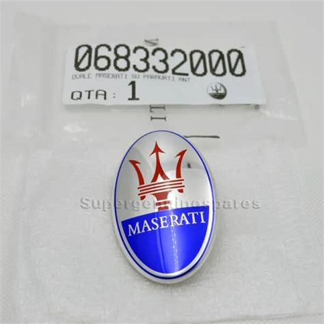 Maserati Granturismo Quatrroporte Ghibli Front Bumper Emblem Badge Picclick