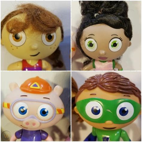 Super Why Action Figure Toys Wonder Red Princess Pea Pig And Wyatt