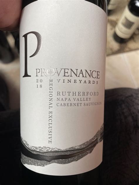 2018 Provenance Vineyards Cabernet Sauvignon Rutherford Usa