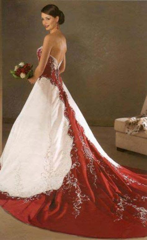 Red Wedding Dresses Traditional Mix Royal Satin Wedding Dress With
