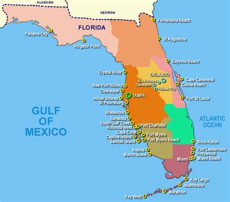 Map Of Florida Beaches On The Gulf