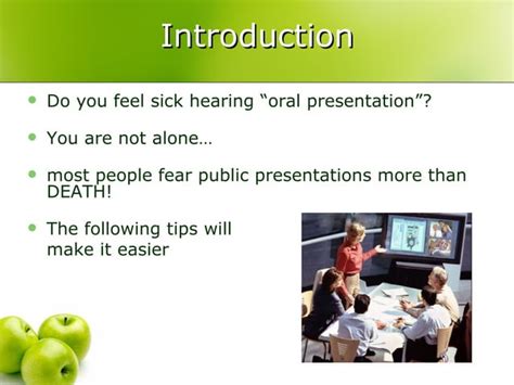Tips For Making Oral Presentations