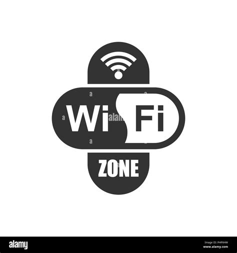 Wifi Zone Internet Sign Icon In Flat Style Wi Fi Wireless Technology