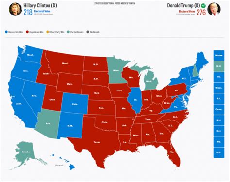 Use the 2020 presidential election map to view the electoral voting results and find out who won the election. President-Elect Donald Trump