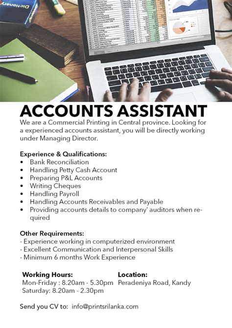Find account assistant in india! Accounts Assistant job vacancy at Kandy Offset Printers ...