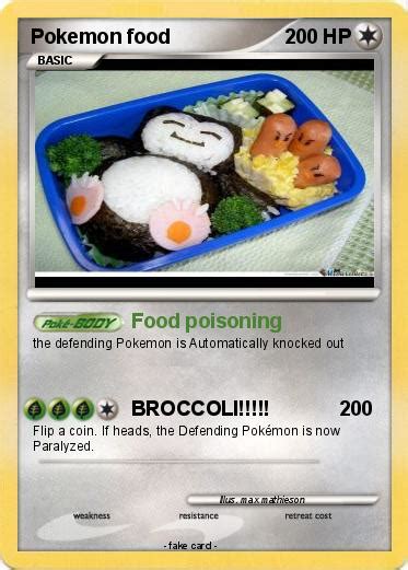 Pokémon Pokemon Food 1 1 Food Poisoning My Pokemon Card