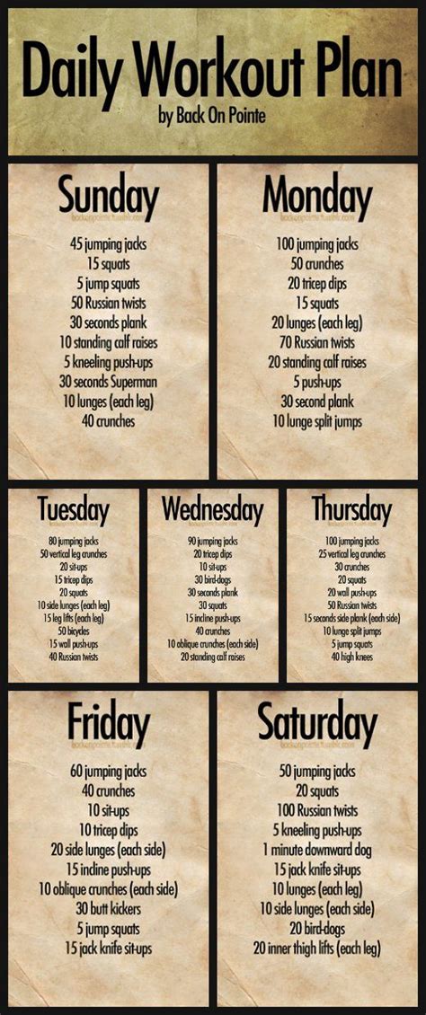With simple planning and a determination to engage in a healthier lifestyle, you can add easy stints of exercise to your best of all, you may realize some of these 10 health benefits of daily exercise. Daily Workout Plan - starting jan 7th! | Health & Fitness ...