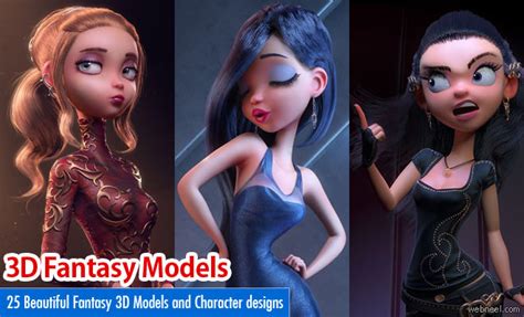 Daily Inspiration 25 Beautiful Fantasy 3d Models And Character Designs