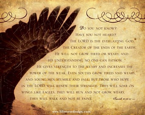 Isaiah 40 — Wings Of Eagles Life Verse Design
