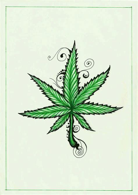 Free Drawings Or Sketches Of Weed With Creative Ideas Sketch Drawing Art