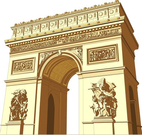Elevation Of The Arc De Triomphe Paris