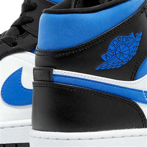 Air Jordan 1 Mid White Racer Blue And Black End