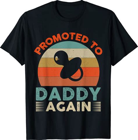 Amazon Com Vintage Promoted To Daddy Again Gifts T Shirt Clothing