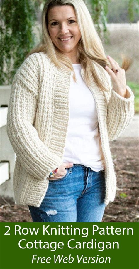 Yarnspirations has everything you need for a great project. Free Cottage Cardigan Knitting Pattern in 2 Row Repeat ...