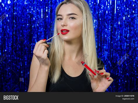 Sexy Blonde Girl Red Image And Photo Free Trial Bigstock