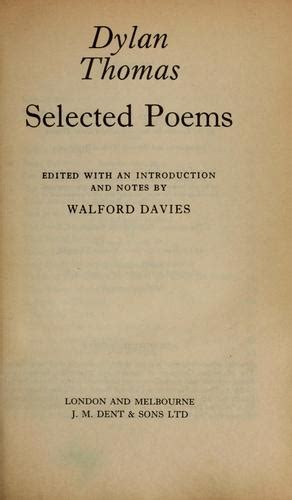 Selected Poems By Dylan Thomas Open Library