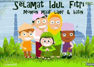 kartu ucapan idul fitri animasi kartun keluarga bergerak ...
