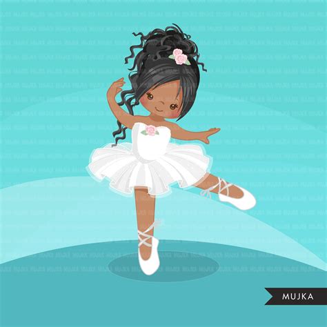 Ballerina Clipart Chic Dancing Girl White Tutu Mujka Cliparts