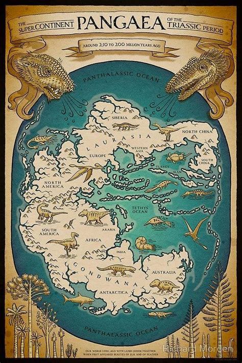 Map Of The Supercontinent Pangaea Of The Triassic Period 534x800