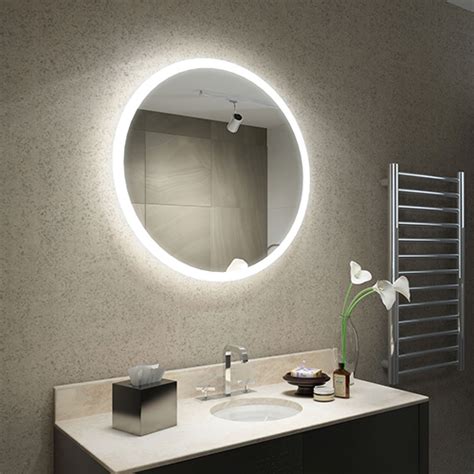 Frosted 360 Lit Edge Bathroom Mirrors Illuminated Mirrors