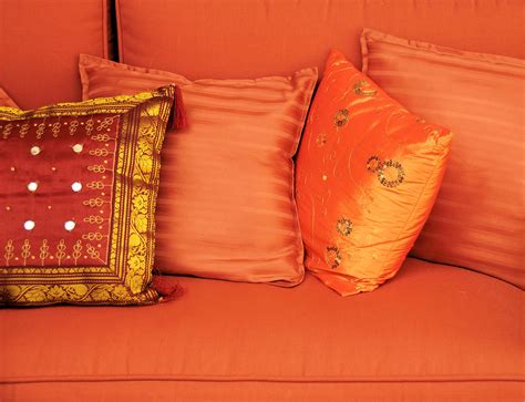 Burnt orange throw pillow damask print sofa pillow with gray. Orange Sofa Pillows Photograph by Imagevixen Photography