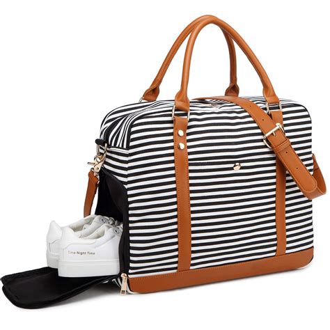 BLUBOON Weekender Overnight Bag for Women Ladies Travel Tote Duffel Bag ...
