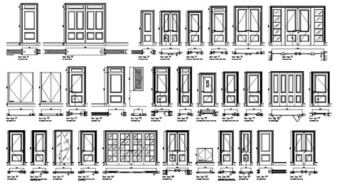 Types Of Door Elevation Dwg File Cadbull