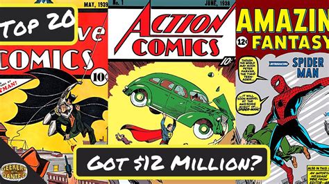 Top 20 Most Expensive Comic Books Of All Time Youtube