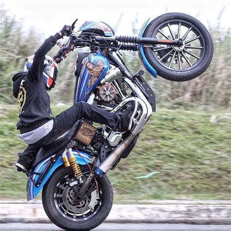 If you practice daily, you can do it yourself. Pin by Martin twofeather on HD#1 | Stunt bike, Harley dyna ...