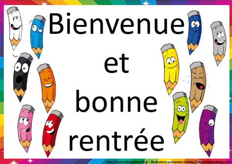 Affiche De Bienvenue Pour La Rentrée Bonne Rentrée Scolaire Rentrée