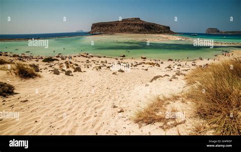 Crete Greece Balos Lagoon Stock Photo Alamy