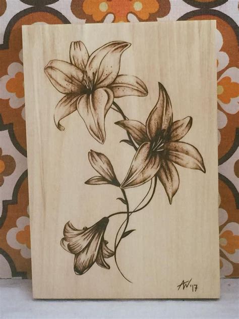 Wood burning tray floral pattern. Flowers, Pyrography, Wood, Art | Wood burning stencils ...