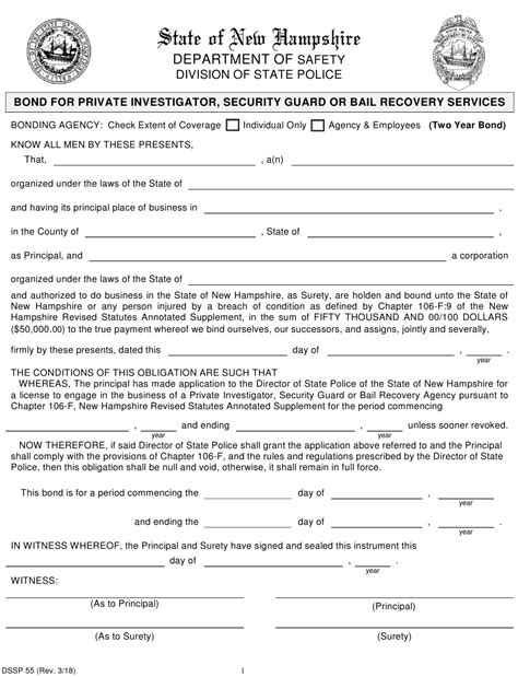 If you want the most thorough answers available to all of the fundamental questions related to getting a surety bond, you can download our free consumer's. Form DSSP55 Download Fillable PDF or Fill Online Bond for ...