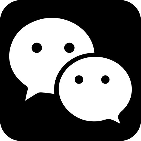 WeChat Black Logo PNG Transparent SVG Vector Freebie Supply