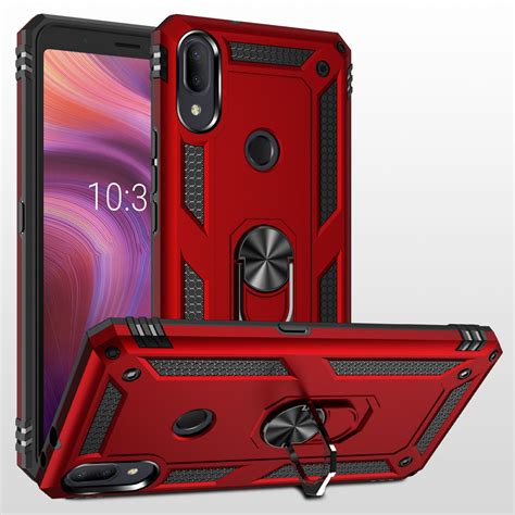 For Alcatel 3v 20195032w Shockproof Armor Ring Stand Case Cover