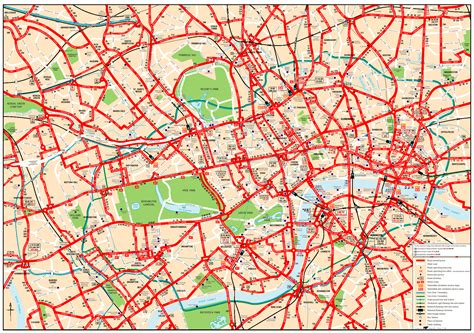 Central London BUS MAPS Mappery Map Of Central London Bus Map
