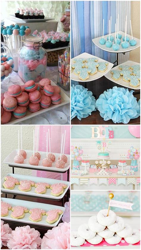 69+ ideas baby shower decoracion boy dessert tables. Baby Gender Reveal Party Food Ideas | Baby gender reveal ...
