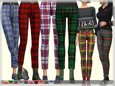 The Sims Resource Plaid Pants