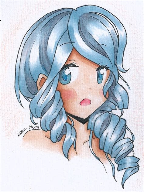 Icy Girl Drawing Anime Girl With Copic Markers By Prettykittygal On