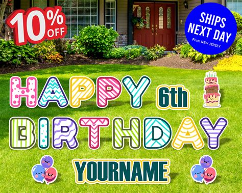 Personalized Happy Birthday Yard Signs With Stakes Amazon Com Happy
