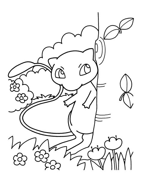 However, each pokémon's color was made official with pokémon ruby and sapphire, where, in the pokédex, it is possible to arrange pokémon by this distinction. Pokemon Mew Coloring Page - Coloring Home