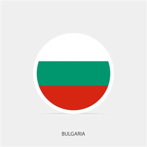 Premium Vector Bulgaria Round Flag Icon With Shadow
