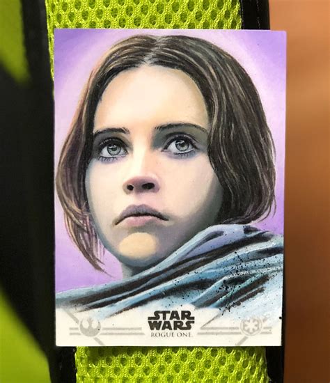 Star Wars Jyn Erso Rogue One Sketch Card By Kevin Graham Star Wars