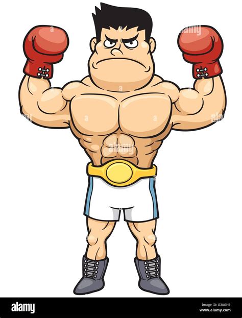 Vector Illustration Of Cartoon Boxing Champion Stock Vector Image And Art