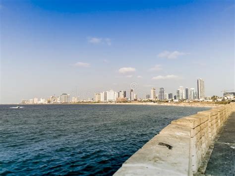 The popular beaches with a romantic promenade and its spectacular views of the mediterranean sea are an ideal location for swimming, relaxing, and. Tel Aviv city view stock image. Image of architecture ...