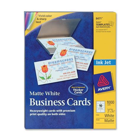 Mar 20, 2021 · let your business cards sit for a bit to ensure the ink is dry if using an inkjet printer. Avery Business Card - LD Products