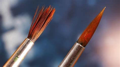 How To Clean Synthetic Paintbrushes And Fix Hooked Tips Youtube