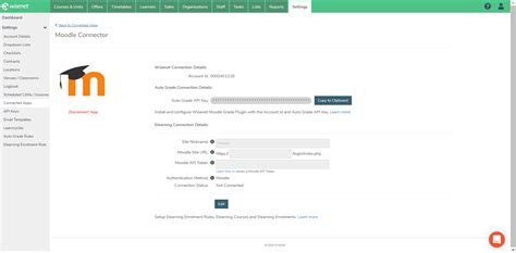 How to Set Up Moodle Connected App - Wisenet Resources